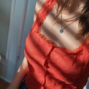 Reformation Luisa Top in Red